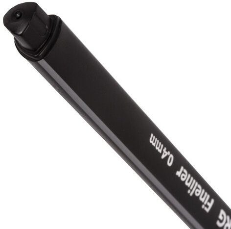 Ручка капиллярная (линер) BRAUBERG "Aero", ЧЕРНАЯ, трехгранная, металлический наконечник, линия письма 0,4 мм, 142252