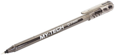 Ручка шариковая масляная PENSAN "My-Tech", ЧЕРНАЯ, игольчатый узел 0,7 мм, линия письма 0,35 мм, 2240/25