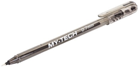 Ручка шариковая масляная PENSAN "My-Tech", ЧЕРНАЯ, игольчатый узел 0,7 мм, линия письма 0,35 мм, 2240/25