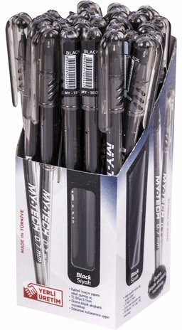 Ручка шариковая масляная PENSAN "My-Tech", ЧЕРНАЯ, игольчатый узел 0,7 мм, линия письма 0,35 мм, 2240/25