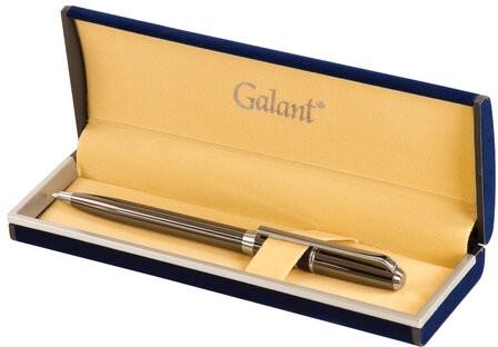 Ручка подарочная шариковая GALANT "SFUMATO", корпус оружейный металл, детали хром, узел 0,7 мм, синяя, 143519