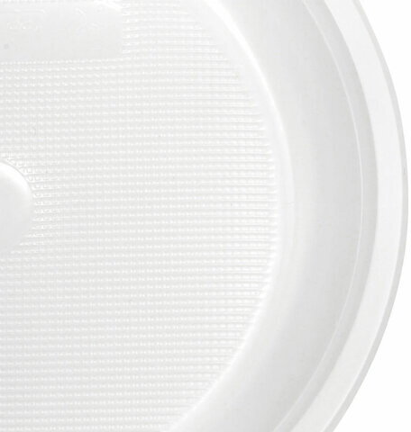 Одноразовые тарелки 3-х секционные КОМПЛЕКТ 100 шт. 210 мм, белые, ПС, холодное/горячее, LAIMA БЮДЖЕТ, 608771