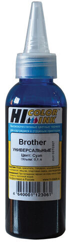 Чернила HI-BLACK для BROTHER (Тип B) универсальные, голубые, 0,1 л, водные, 1507010393U