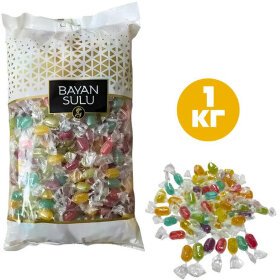 Карамель ассорти МИНИ &quot;Fruit&quot;, 11 вкусов с желейными начинками, 1 кг, BAYAN SULU, 1050000009