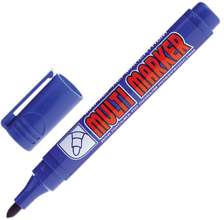 Маркер перманентный CROWN "Multi Marker", СИНИЙ, круглый наконечник, 3 мм, CPM-800