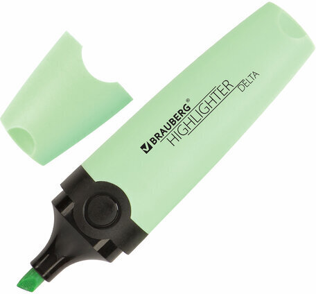 Текстовыделитель BRAUBERG "DELTA PASTEL", МЯТА, линия 1-5 мм, 151730