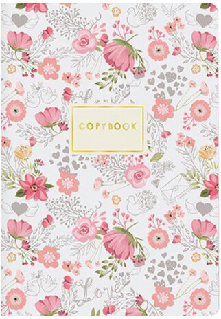 Тетрадь ЕВРО А5 40 л., BRUNO VISCONTI сшивка, клетка, Soft Touch, бежевая бумага 70 г/м2, "ЛЮБОВЬ И ГОЛУБИ", 7-40-001/35