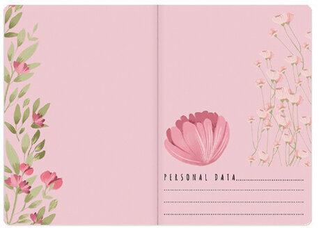 Тетрадь ЕВРО А5 40 л., BRUNO VISCONTI сшивка, клетка, Soft Touch, бежевая бумага 70 г/м2, "ЛЮБОВЬ И ГОЛУБИ", 7-40-001/35