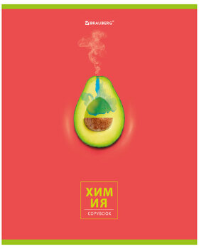 Тетрадь предметная "AVOCADO" 48 л., глянцевый лак, ХИМИЯ, клетка, BRAUBERG, 404284