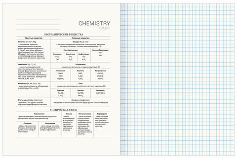 Тетрадь предметная "AVOCADO" 48 л., глянцевый лак, ХИМИЯ, клетка, BRAUBERG, 404284