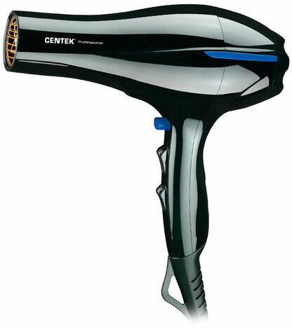 Фен CENTEK CT-2227 Professional, 2200Вт, 2 скорости, 3 температурных режима, черный
