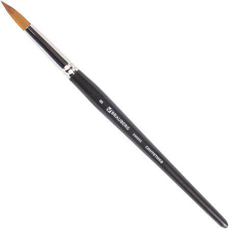 Кисть художественная проф. BRAUBERG ART CLASSIC, синтетика мягкая под колонок, кругл, № 8, кор руч, 200693