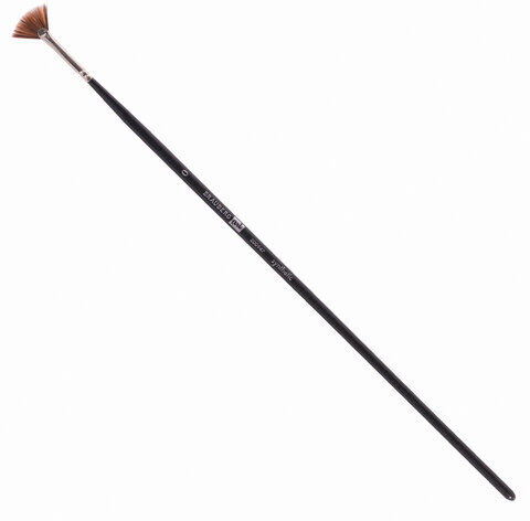 Кисть художественная профессиональная BRAUBERG ART CLASSIC, синтетика, мягкая, веерная, № 0, длинная ручка, 200947