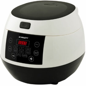 Мультиварка SCARLETT SC-MC410S26, 500 Вт, объем 3 л, 8 программ, белая/черная