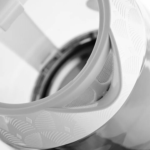 Чайник BRAYER BR1024, 2 л, 2200 Вт, закрытый нагревательный элемент, стекло, белый