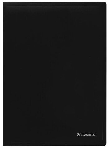 Папка 80 вкладышей BRAUBERG "Office", черная, 0,8 мм, 271331