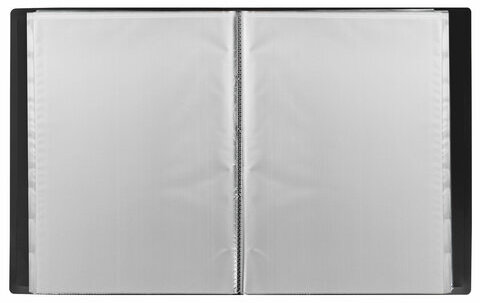 Папка 80 вкладышей BRAUBERG "Office", черная, 0,8 мм, 271331