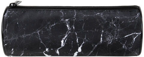 Пенал-тубус BRAUBERG, с эффектом Soft Touch, мягкий, "Black marble", 22х8 см, 271569