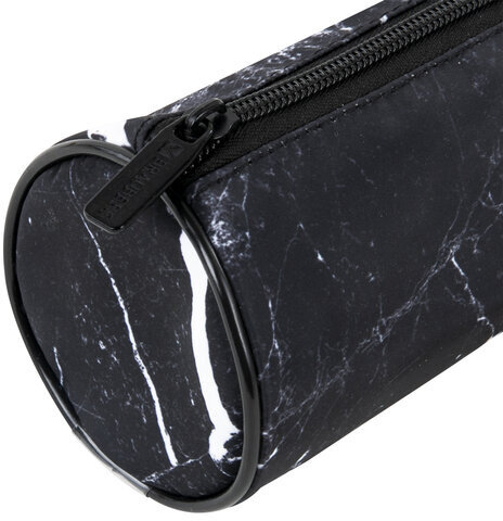 Пенал-тубус BRAUBERG, с эффектом Soft Touch, мягкий, "Black marble", 22х8 см, 271569
