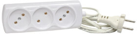 Удлинитель РАДИСТ Р16-010, 3 розетки без заземления, 3 м, 2х0, 75 мм, 1300 Вт, белый, 563