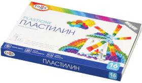 Пластилин классический ГАММА "Классический", 16 цветов, 320 г, со стеком, картонная упаковка, 281034
