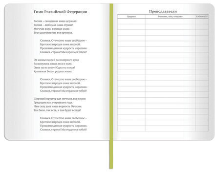 Дневник 1-11 класс 48 л., кожзам (гибкая), термотиснение, BRAUBERG "LATTE", зеленый, 105436