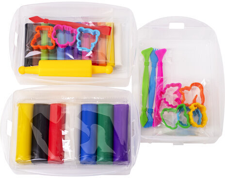 Пластилин в боксе ЮНЛАНДИЯ "ЮНЛАНДИК В ЗООПАРКЕ", 12 цветов, 620 г, скалка, 4 стека, 8 формочек, 105866