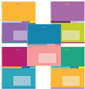 Тетрадь 24 л. BRAUBERG линия, обложка картон, &quot;COLOR&quot;, 106487