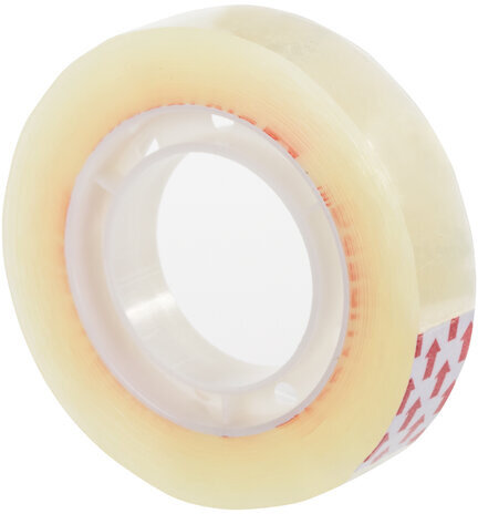 Клейкие ленты 12 мм х 33 м канцелярские BRAUBERG, КОМПЛЕКТ 4 шт., прозрачные, гарантированная длина, 228761