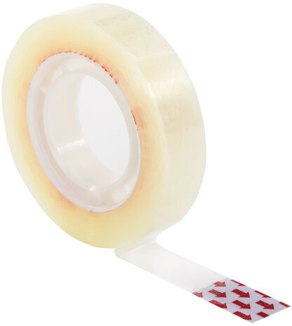 Клейкие ленты 12 мм х 33 м канцелярские BRAUBERG, КОМПЛЕКТ 4 шт., прозрачные, гарантированная длина, 228761