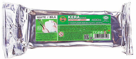 Паста (масса) для моделирования и лепки керамическая БЕЛАЯ KOH-I-NOOR, отвердевающая, 400 г, 131697, 13169700000