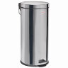 Ведро-контейнер для мусора (урна) с педалью LAIMA "Classic", 30 л, зеркальное, нержавеющая сталь, со съемным внутренним ведром, 232263