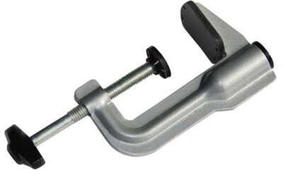 Настольная лампа светильник Гермес на струбцине, СВЕТОДИОДНАЯ, 8 Вт, серебро