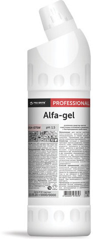 Средство для уборки санитарных помещений 750 мл, PRO-BRITE ALFA-GEL, кислотное, концентрат, гель, 054-075