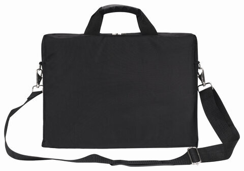 Сумка-портфель BRAUBERG с отделением для ноутбука 15,6", "Tempo", карман, черная, 40х30х4 см, 240453