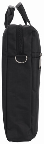 Сумка-портфель BRAUBERG с отделением для ноутбука 15,6", "Tempo", карман, черная, 40х30х4 см, 240453