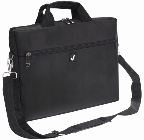 Сумка-портфель BRAUBERG с отделением для ноутбука 15,6", "Tempo", карман, черная, 40х30х4 см, 240453