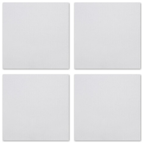 Холсты на магните квадратные НАБОР 4 шт., 7.5х7.5 см, 280 г/м2, 100% хлопок, BRAUBERG ART CLASSIC, 192333