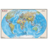 Карта настенная "Мир. Политическая карта", М-1:25 млн., размер 122х79 см, ламинированная, 3