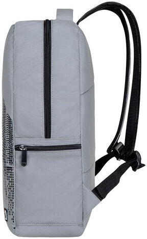 Рюкзак BRAUBERG REFLECTIVE универсальный, светоотражающий, "City", серый, 42х30х13 см, 270757
