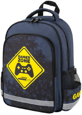 Рюкзак ПИФАГОР SCHOOL, 1 отделение, 3 кармана, "Game zone", 38x28х14 см, 271407