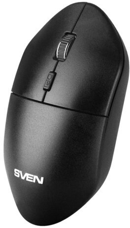 Мышь беспроводная SVEN RX-515SW, 3 кнопки + 1 колесо-кнопка, оптическая, черная, SV-01, SV-019969
