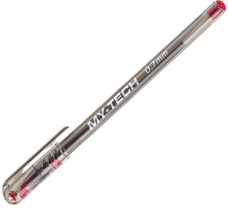 Ручка шариковая масляная PENSAN "My-Tech", КРАСНАЯ, игольчатый узел 0,7 мм, линия письма 0,35 мм, 2240/25