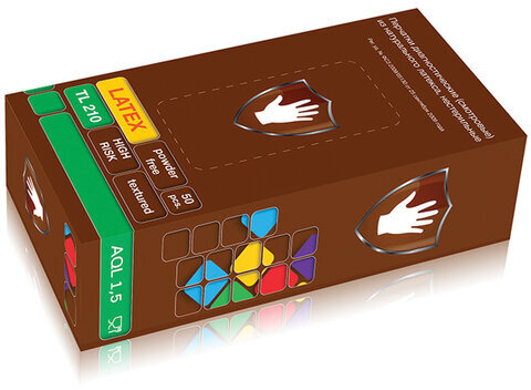 Перчатки латексные смотровые КОМПЛЕКТ 25 пар (50 шт.), L (большой), синие, SAFE&CARE High Risk DL/TL210