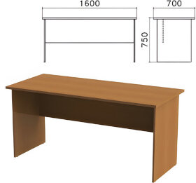 Стол письменный "Монолит", 1600х700х750 мм, цвет орех гварнери, СМ3.3