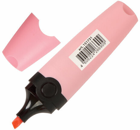 Текстовыделитель BRAUBERG "DELTA PASTEL", ПАСТЕЛЬНЫЙ РОЗОВЫЙ, линия 1-5 мм, 151731