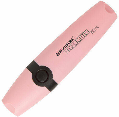 Текстовыделитель BRAUBERG "DELTA PASTEL", ПАСТЕЛЬНЫЙ РОЗОВЫЙ, линия 1-5 мм, 151731