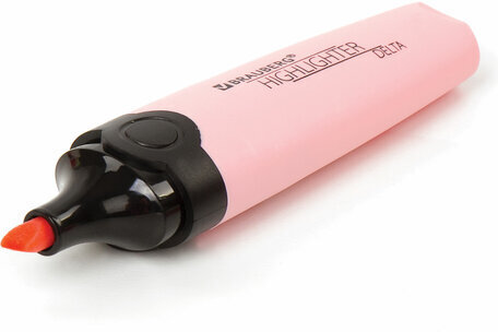 Текстовыделитель BRAUBERG "DELTA PASTEL", ПАСТЕЛЬНЫЙ РОЗОВЫЙ, линия 1-5 мм, 151731