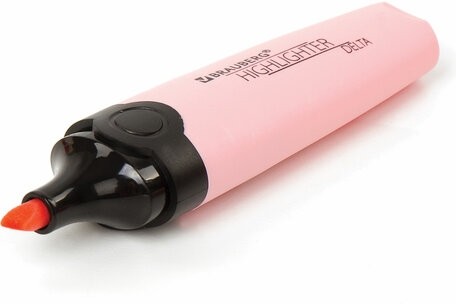 Текстовыделитель BRAUBERG "DELTA PASTEL", ПАСТЕЛЬНЫЙ РОЗОВЫЙ, линия 1-5 мм, 151731