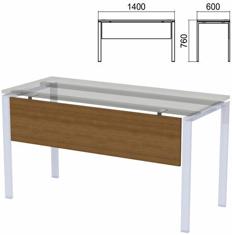 Царга к столам на металлокаркасе "Арго", шириной 1400 мм, орех